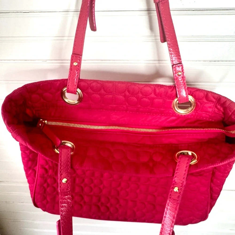 Kate Spade Hot Pink Quilted Tote Bag